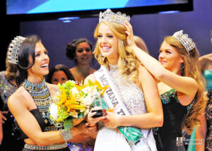 Miss Montana Teen USA 2016 Jami Forseth of Huntley, center, receives her crown from 2015 Miss Montana Tahnee Peppenger, left, and 2015 Miss Montana Teen USA Miranda Youngren. (Photo courtesy Jerry and Lois Photography)