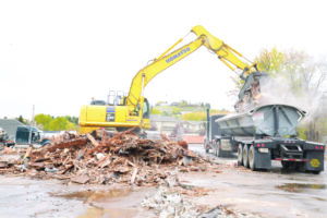 The former Reiters Marina site is being transformed into a Town Pump. (Jonathan McNiven photo) 