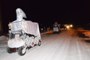 Chancey's Event Center displayed a wedding cart at the 1st Annual Golf Cart Pa-Looza during the Huntley Christmas Stroll at the Pryor Creek Golf Course. (click to enlarge images- Photo by Jonathan McNiven-Yellowstone County News.)